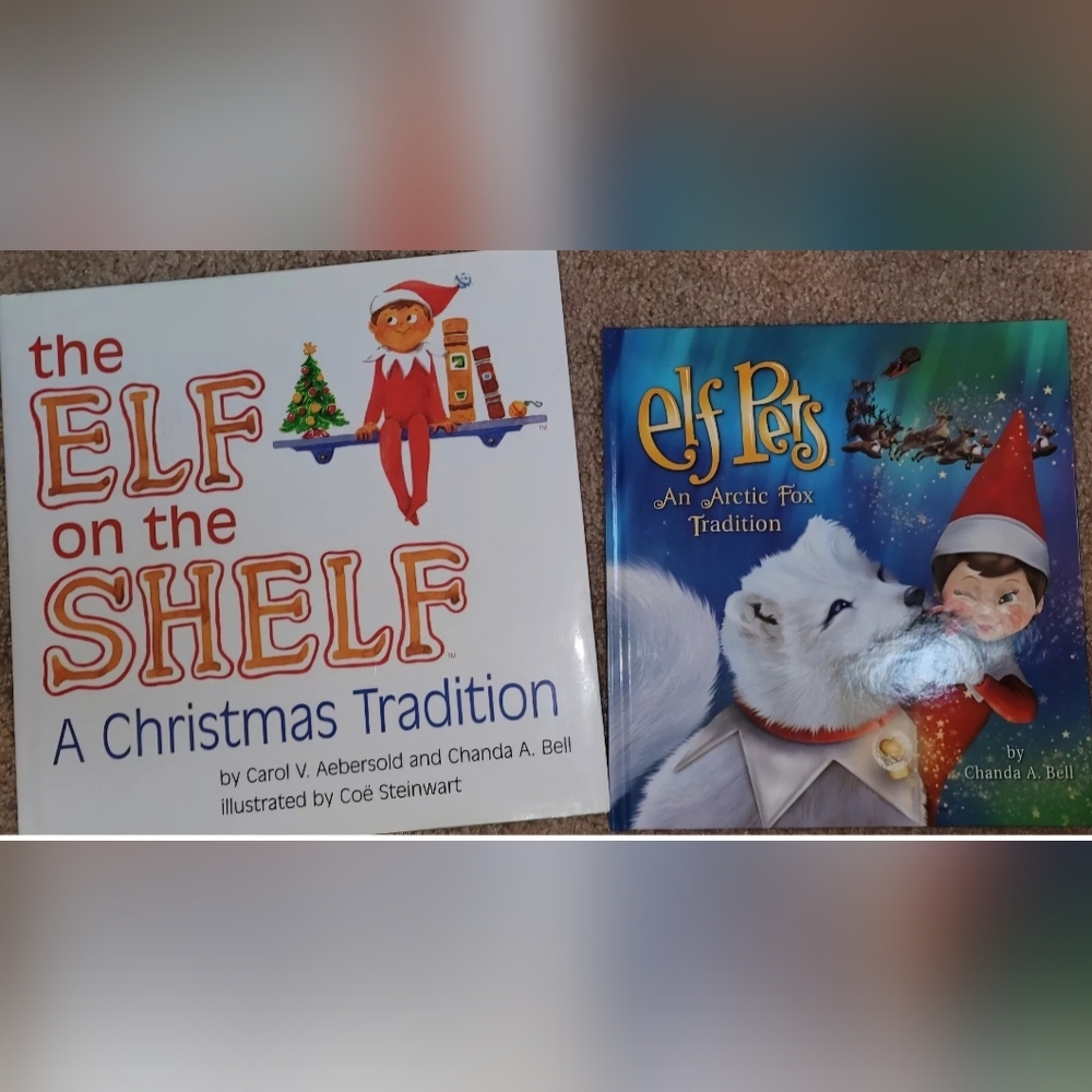 Hardcover Elf on the Shelf A Christmas Tradition Book,NO ELF, & Elf Pets Book